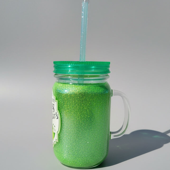 🍸 “When Life Gives You Limes, Make Mojitos” Mason Jar Tumbler (14 oz)