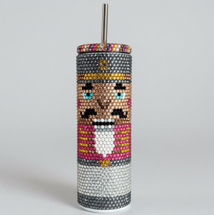 🎄 Nutcracker Rhinestone Tumbler (20 oz)