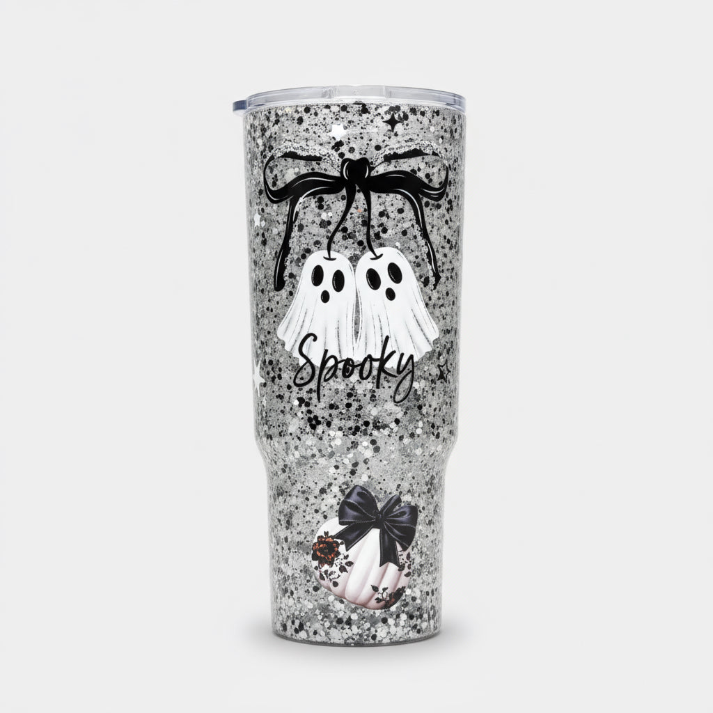 40oz Spooky Glam Acrylic Glitter Tumbler