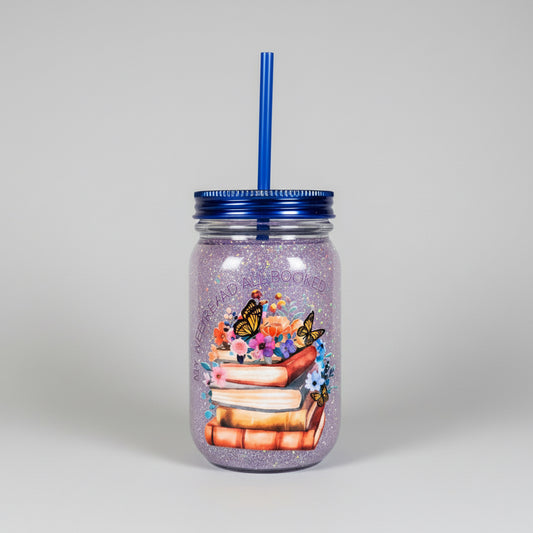 📚 My Weekend Is All Booked Mason Jar Tumbler (14 oz)